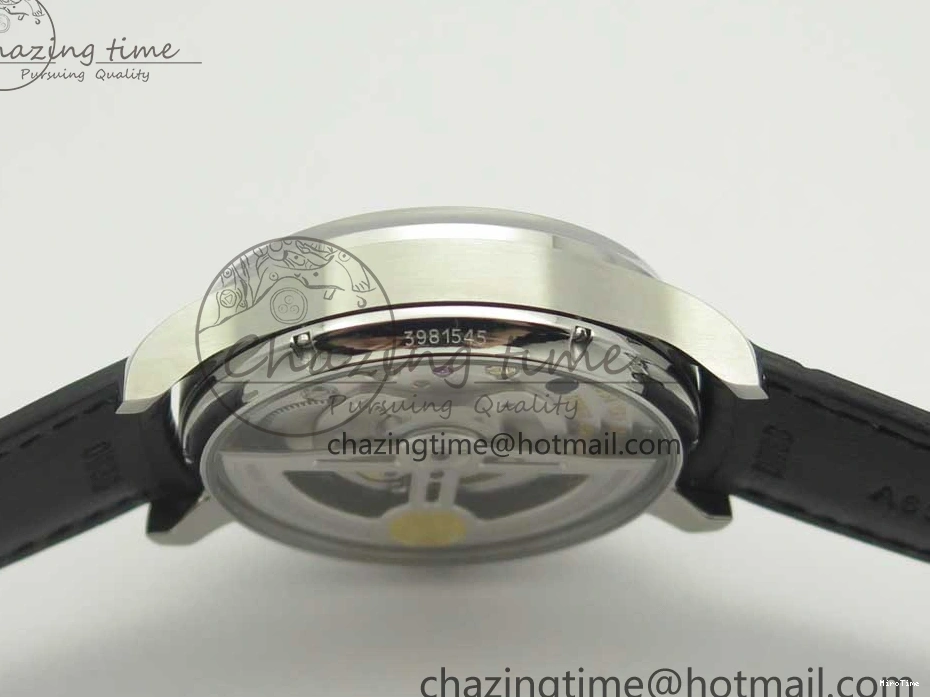 MIROTIME 0510 Efficient Portuguese Tourbillon IW5463 SS ZF Best Edition White Dial on Black Leather Strap 7170
